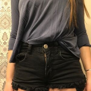 Black American Eagle Denim Shorts